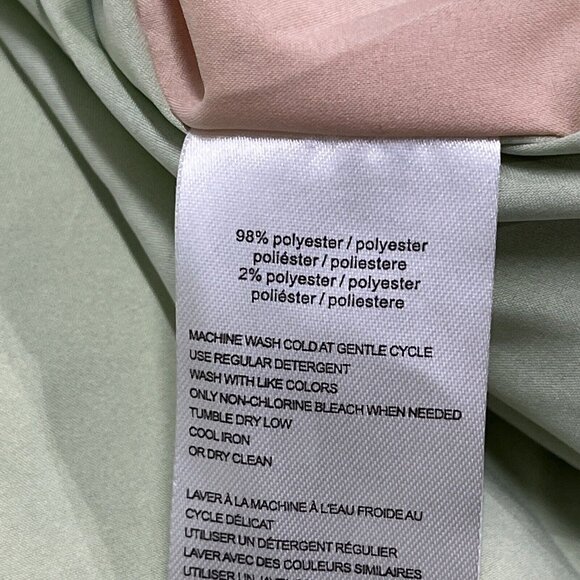 H‎ by Halston Top Womens M/L Dip Dye Lime Punch Boxy Oversized Tunic Vacation - Picture 9 of 9